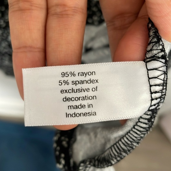 Lane Bryant Black and white Dot Blouse women size 14 - Picture 7 of 9